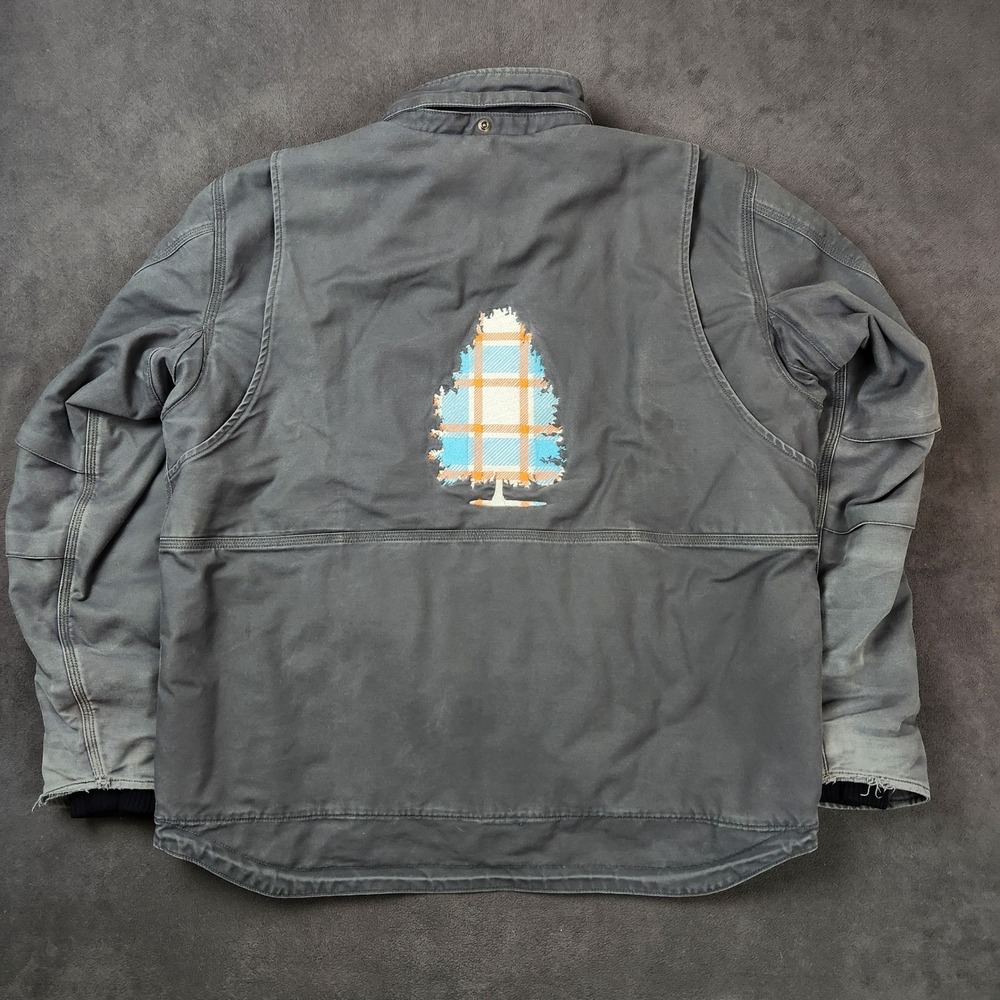 Carhartt‎ Full Swing Cryder Jacket Mens Large Gray VistaCraft Landscaping Logo